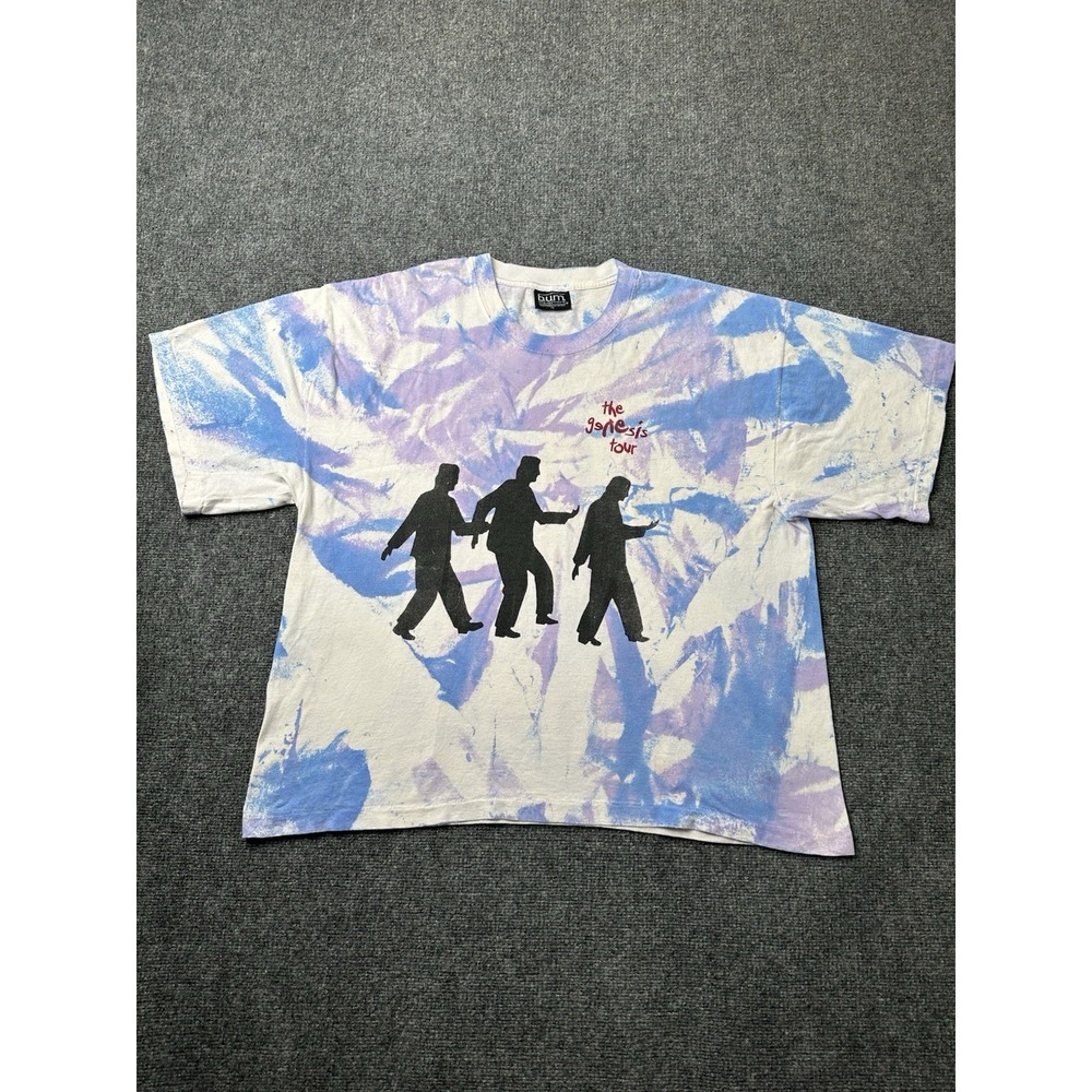 Mens T Shirt Genesis Tour 1992 Tie Dye Graphic Concert Tee, Size XL